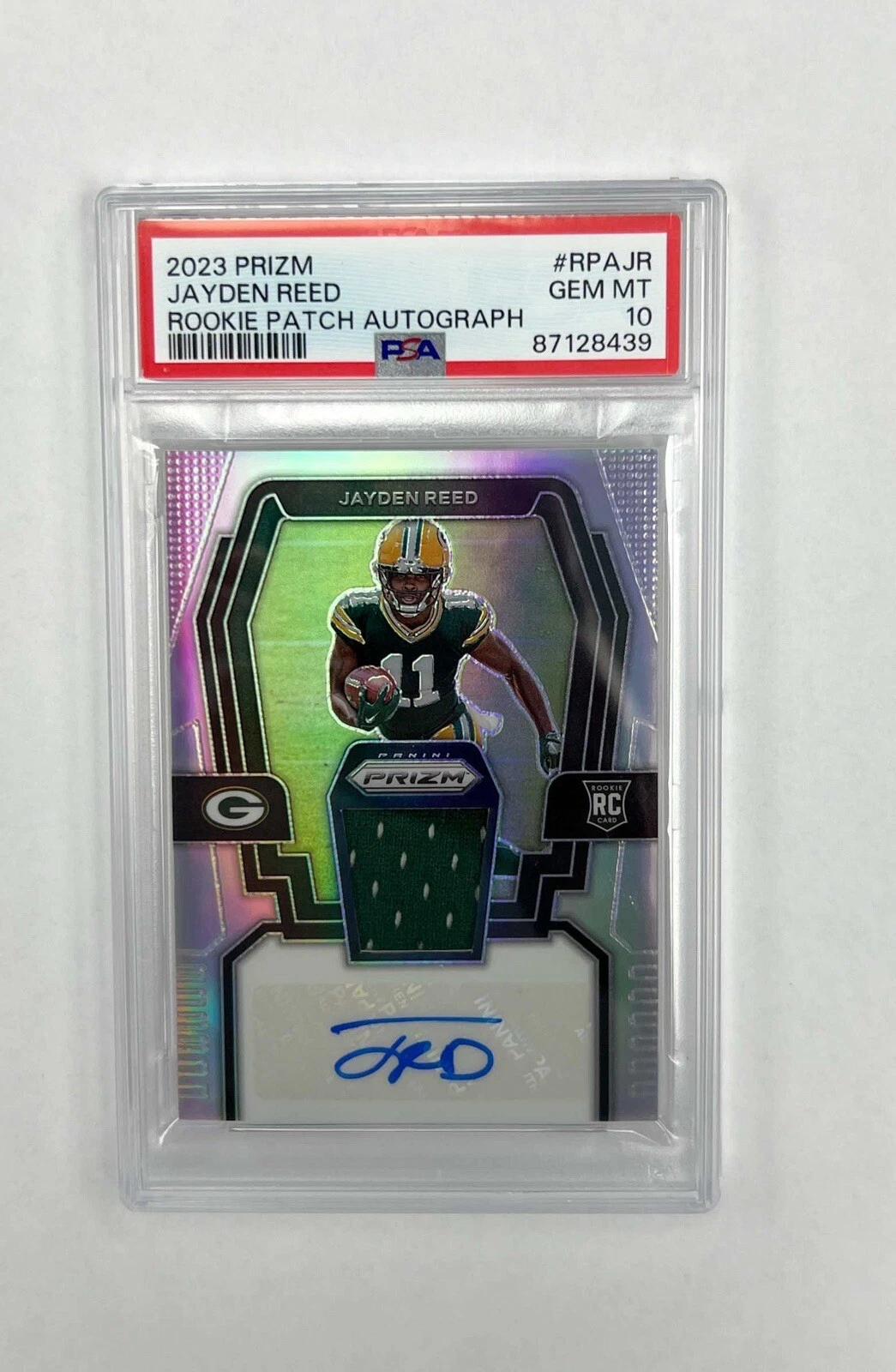 Jayden Reed Panini Prizm Rookie Patch Autographs #RPAJR Base