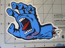 SANTA CRUZ Skate 6" STICKER Screaming Hand Logo skateboard helmets decal T