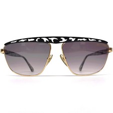 Nos Vintage Courreges 9124 Sunglasses - France 1970'S - Gold / Black - Rare