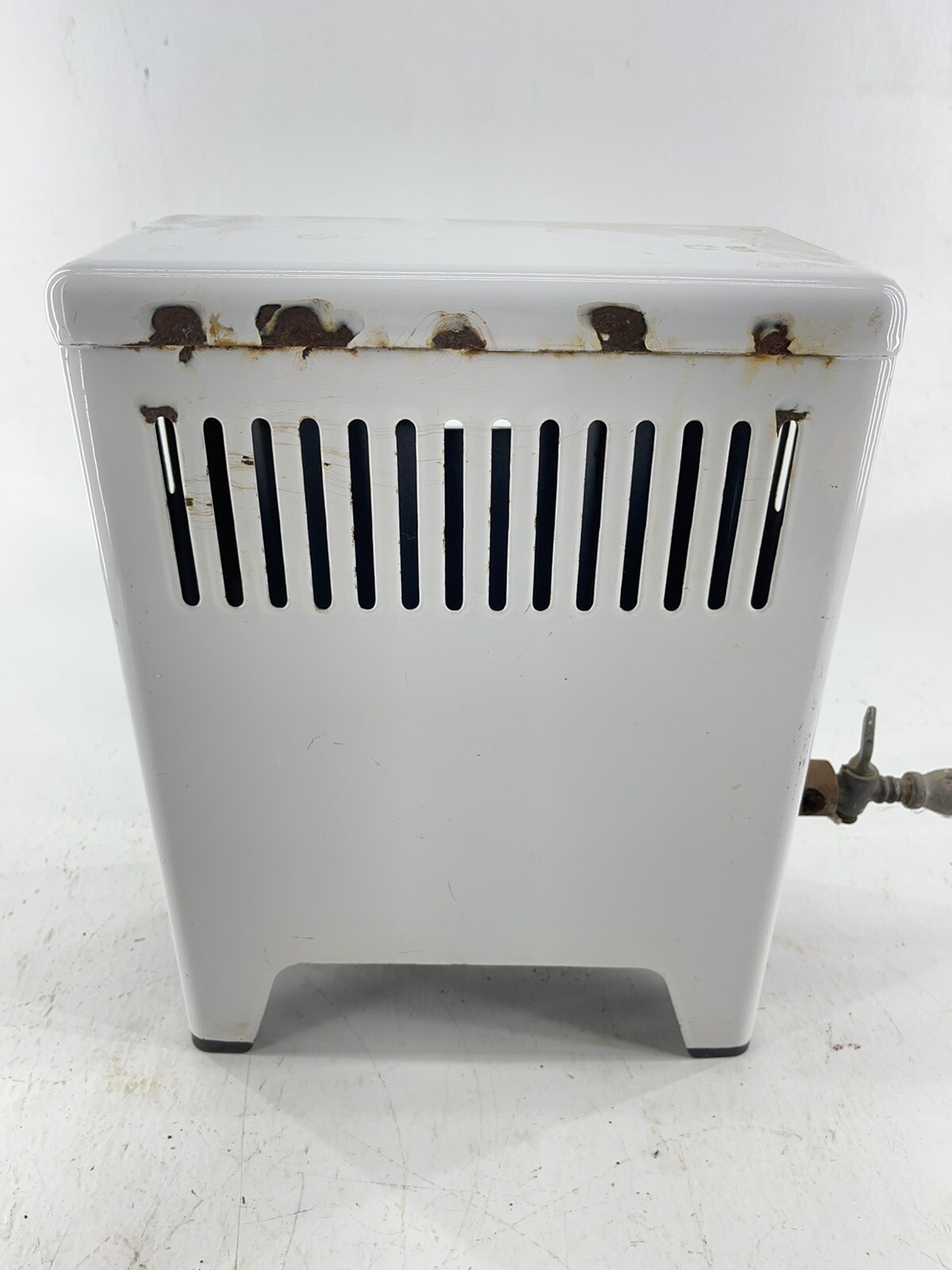 VTG Vintage Gas Heater Small Bathroom Enamel Tiny House Unbranded | eBay