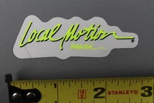 Local Motion Hawaii Surfboard Clear Neon Yellow 80's LM2 Vintage Surfing STICKER