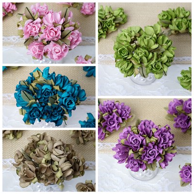 60 pcs Sage Green Open 1.25/" ROSES CRAFT FLOWERS Wedding Party Supplies SALE
