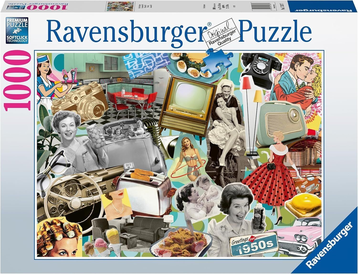 Ravensburger 1000 piece Jigsaw Puzzle - 17387 - The 50's - 1950s Nostalgia
