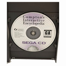 Compton's Interactive Encyclopedia (Sega CD, 1994) Complete w/ Manual + Reg Card
