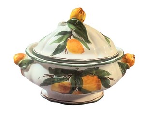 Vintage Italian Gravy Bowl Hand Painted Kitchen Serving