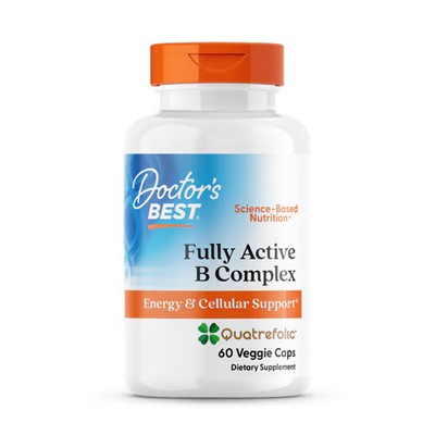 2 X Doctor's Best Fully Active B Complex with Quatrefolic -- 60 Veggie Caps