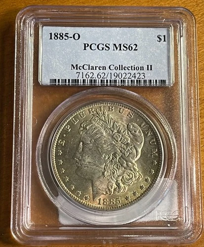 1885-O Morgan Dollar - MS-62 PCGS McCLAREN COLECTION II