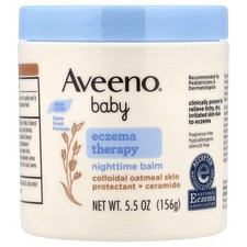 Aveeno, Baby, Eczema Therapy Nighttime Balm, Fragrance Free, 5.5 oz (156 g)