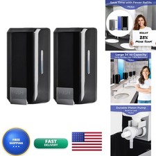 EnBath Wall Mounted Soap Dispenser 34 oz 2-Pack Black