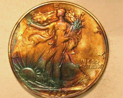 1939 WALKING LIBERTY HALF DOLLAR  AND ALMOST UNCIRCULATED