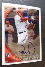 2010 Topps Chrome Ian Desmond RC Auto #205 Washington Nationals