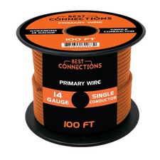 14 Gauge Car Audio Primary Wire 100ft  Orange   Remote, Power/Ground Electrical