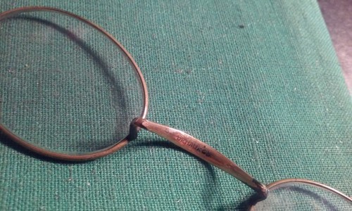 old DR HAUX Gold-Tone WIRE RIM EYEGLASSES OVAL Glass Lenses MARKED $3 ON BRIDGE - Picture 4 of 6