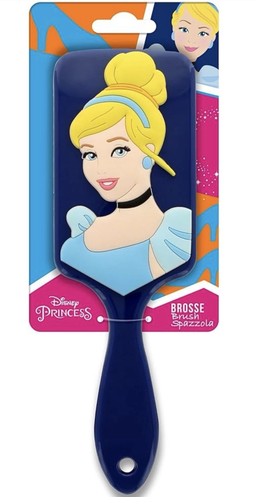 Brosse démêlante Disney Cendrillon pour coiffer les enfants sans pleurs le matin