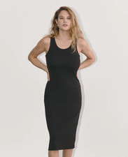 Everlane The 90's Rib Dress in Black, Size M; Organic cotton. The "it" dress!