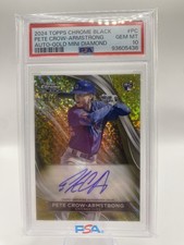 2024 Topps Chrome Black - Autographs Pete Crow-Armstrong Gold Refractor /50