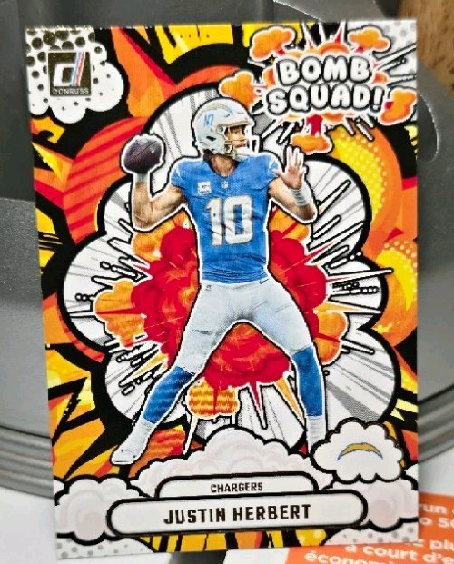 2025 Panini Donruss Bomb Squad Insert Justin Herbert #BS-JHT - Chargers