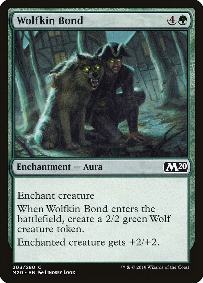 Wolfkin Bond 203 Common Core Set 2020 Magic: The Gathering Lightly Played
