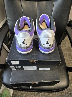 Nike Air Jordan 3 Retro Sneakers Men 9.5  Women 10.5 Dark Iris CT8532-105 W/ Box Nike Air Jordan 3 Retro Dark Iris Jordan 3 Dark Iris AJ3  main image 4