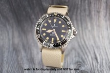22mm NATO White PU Leather Watch Strap For Steinhart Ocean Vintage Military One