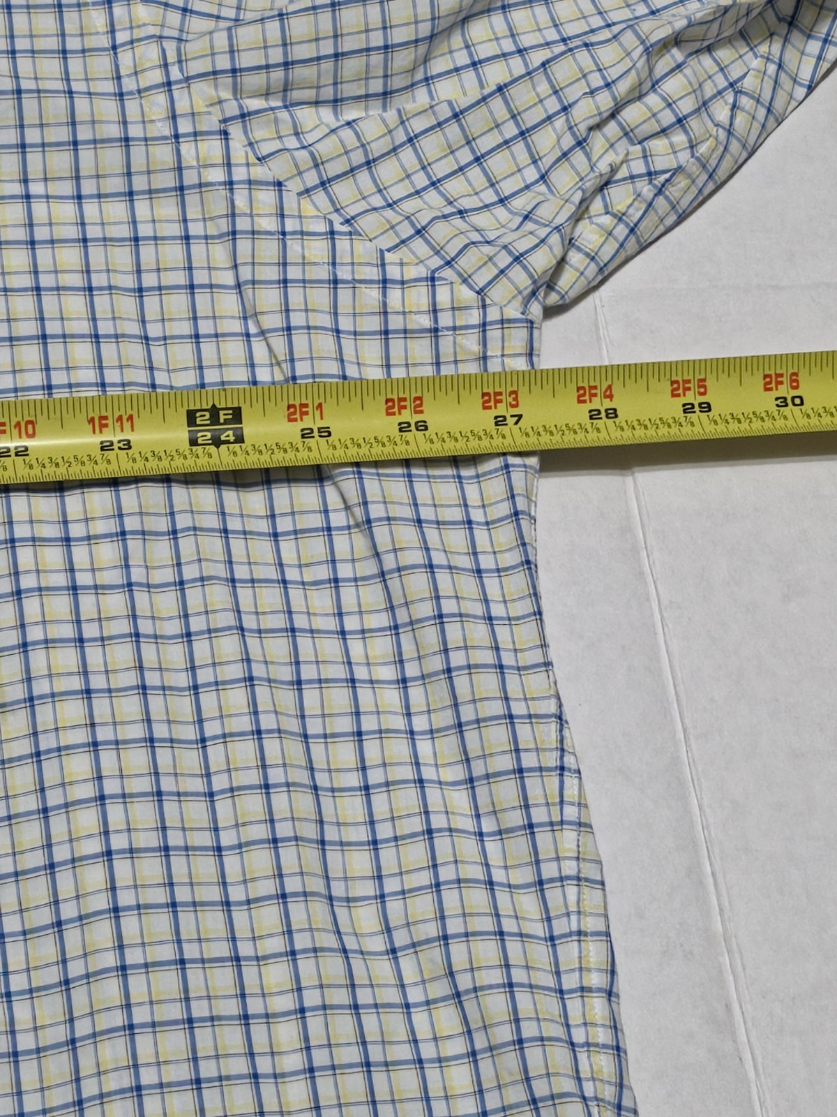 Ralph Lauren Yarmouth Mens Blue Yellow Plaid Dress Shirt Sz 17/34-35 thumbnail 10