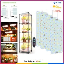 Grow Lights for Indoor Plants Full Spectrum 40W LED Panel with Timer 4 Panels