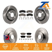 [Front+Rear] Disc Brake Rotors And Ceramic Pad Kit For Mitsubishi Outlander PHEV