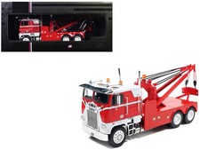 1987 Freightliner FLA Tow Truck Red and White 1/43 Diecast Model by IXO Models