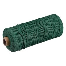 Cotton Braided Rope Cable Rope Dark Green 100m/109 Yards 2mm Diameter