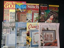 VTG Lot of 8 Various Cross Stitch Magazines Various Themes and Holidays