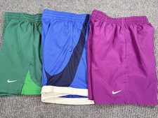 Nike Youth Medium Athletic Shorts Lot 3 Dri-FIT Training Gym Purple Blue Green