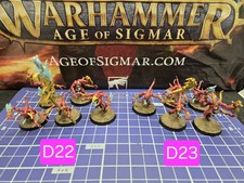 40k Fantasy Daemons Pink Horrors x5 Pro Painted - Chaos Tzeentch Daemonic Icon
