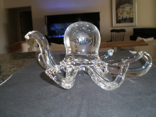 Steuben Octopus Sea Creature Kraken  - Signed - Design 9045 Excellent Condition