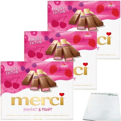 merci Yoghurt & Fruit Limited Edition 3er Pack 3x250g Packung usy Block