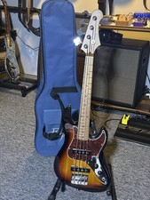 Flight Mini JB Bass   Sunburst   Short Scale - Roasted Maple Neck W/ Org. Gigbag