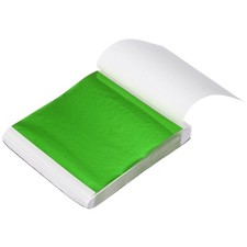 200 Sheet Gold Leaf Sheet, 3.3"x3.7" Booklet Paper,Green