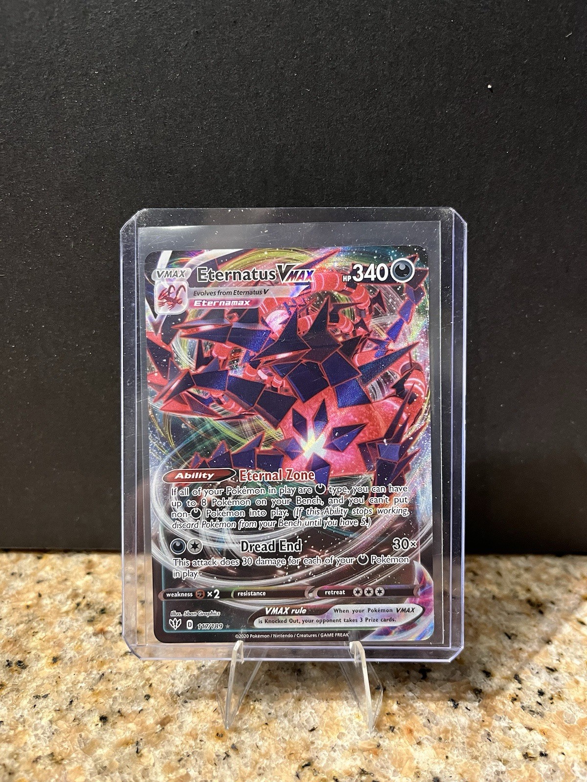 Eternatus VMAX 117/189 – Pokémon TCG Darkness Ablaze Holo Ultra Rare – Near Mint