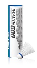 Yonex Mavis 600 Shuttles (Tube of 6) White White