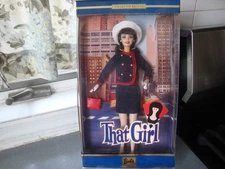 NEW IN BOX COLLECTOR EDITION BARBIE AS THAT GIRL TV SHOW 1960'S W/STAND 2002