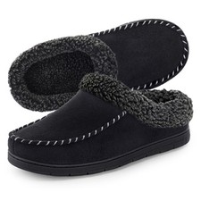 ULTRAIDEAS Men's Indoor Outdoor Slippers, Memory Foam Moccasin House Shoes, B...