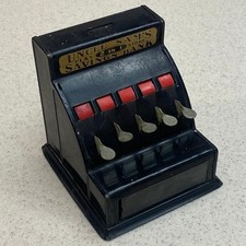 Uncle Sam's 2 In 1 Play Store Savings Bank Toy Cash Register No Key Made in USA
