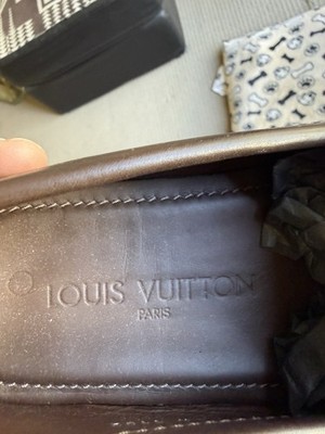 EUC Louis Vuitton Monte Carlo Loafers Dark Brown Leather Shoes UK