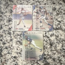 Topps Sterling 3 card lot 1998 Greg Maddux Vladimir Guerrero Alex Rodriguez 