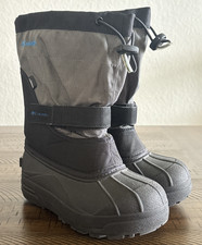 Columbia Powderbug Plus II Waterproof Winter Snow Boots Blue Boys Youth Size 3