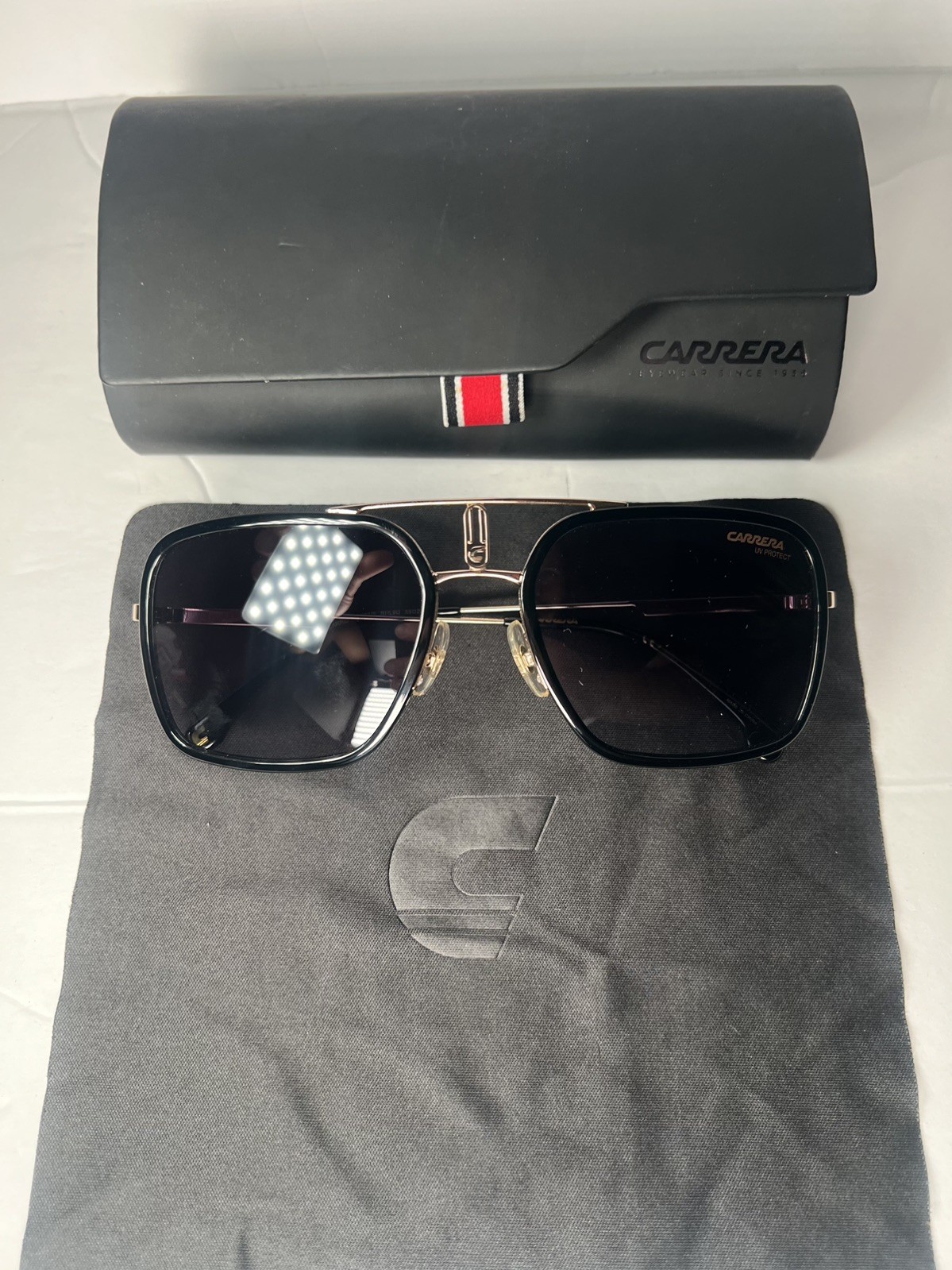Carrera 1027/S Unisex Rectangular Sunglasses - Bl… - image 1