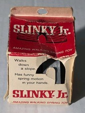 Vintage Slinky Jr. by James Industries, Original Box, Steel Rings 1960's 