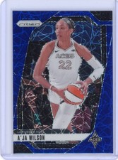 A'JA WILSON 2024 PANINI PRIZM BLUE VELOCITY #86 LAS VEGAS ACES