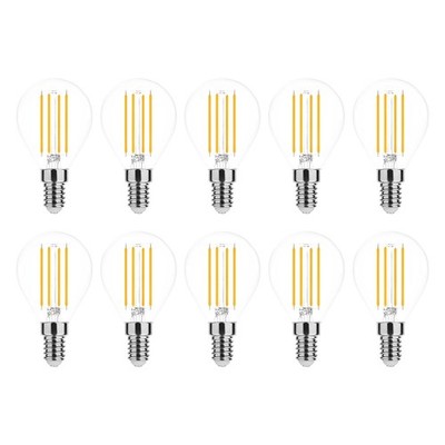 Modee E14 LED Filamentlampe P45 4W 470lm 4000K Neutralweiß 10 Stück