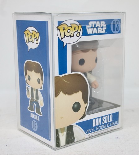 Funko POP! Star Wars 03 Han Solo Blue Box Large Print Rare Vaulted w/Protector! - Picture 13 of 14