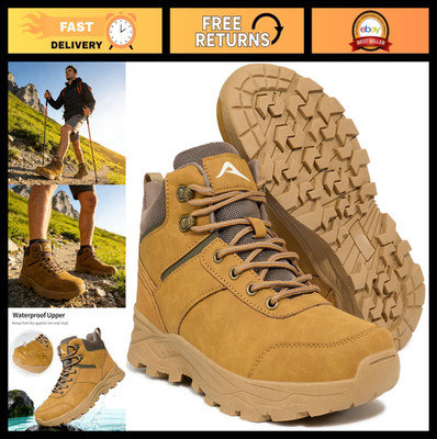 Lightweight Waterproof Hiking Boots for Men, Slip-Resistant Ankle Support, Trekk